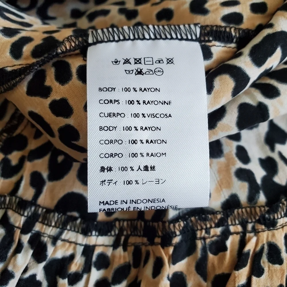 Faithfull The Brand Abbey Wrap Le Cinq Animal Print Midi Dress NWT Size 4/Small